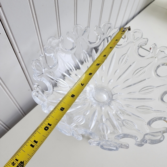 Shannon Crystal Footed Pedestal Compote Centerpiece Bowl Crown 10" 7" - Picture 4 of 9